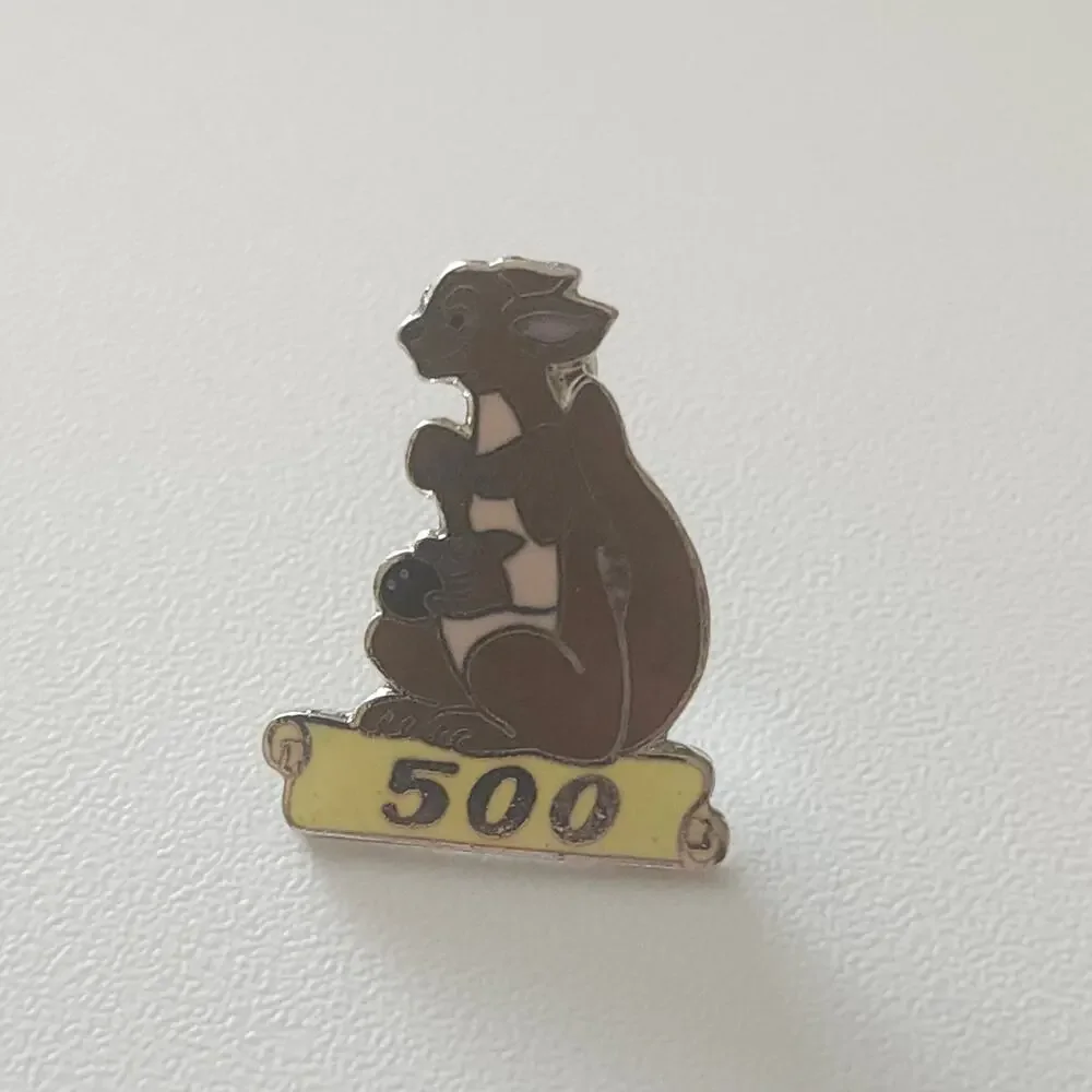 Vintage Bowling Achievement Pins 200 Game 500 Series Kangaroo Joey Enamel Pair